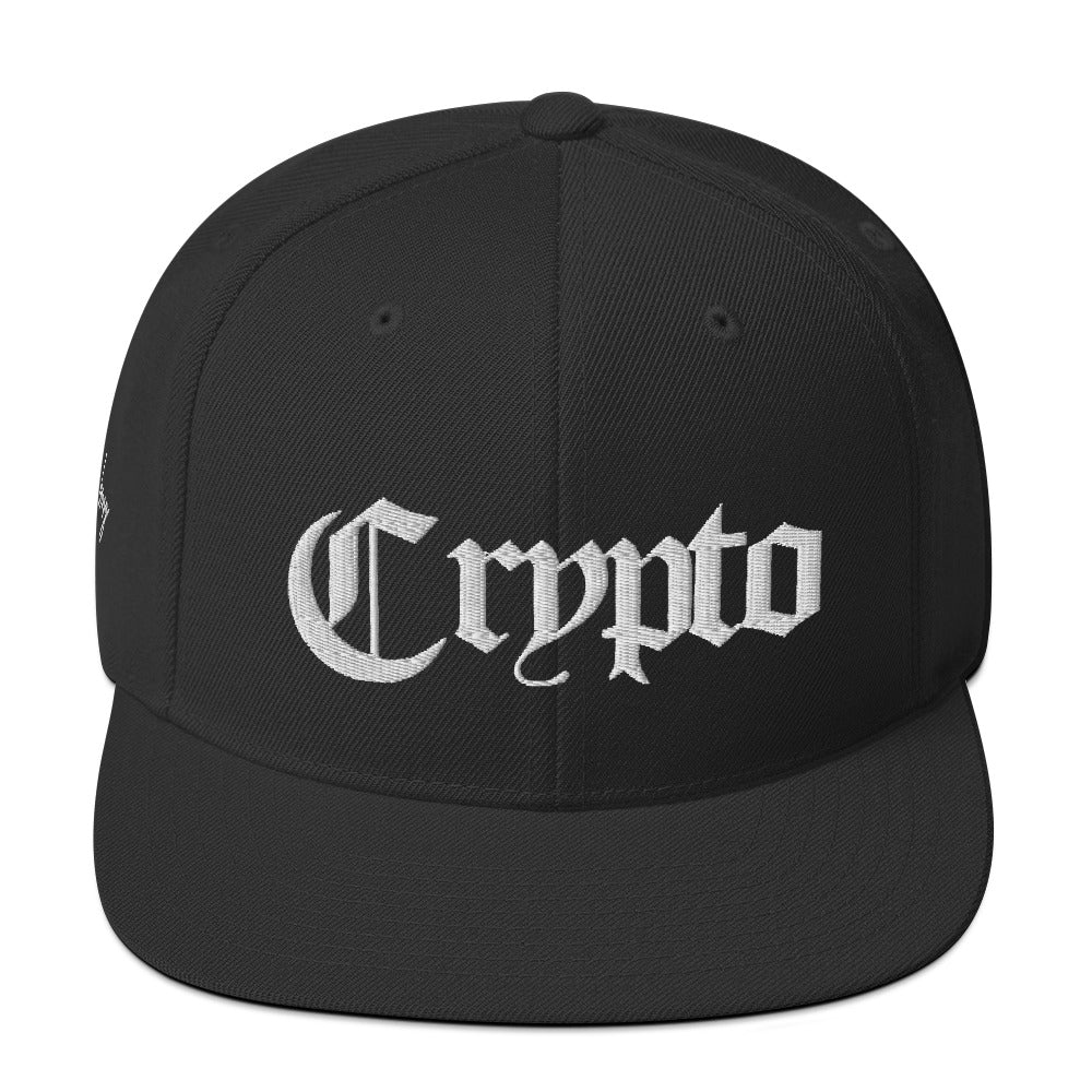 Crypto Snapback Hat Black