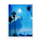 Pool & Palm Trees Framed Print
