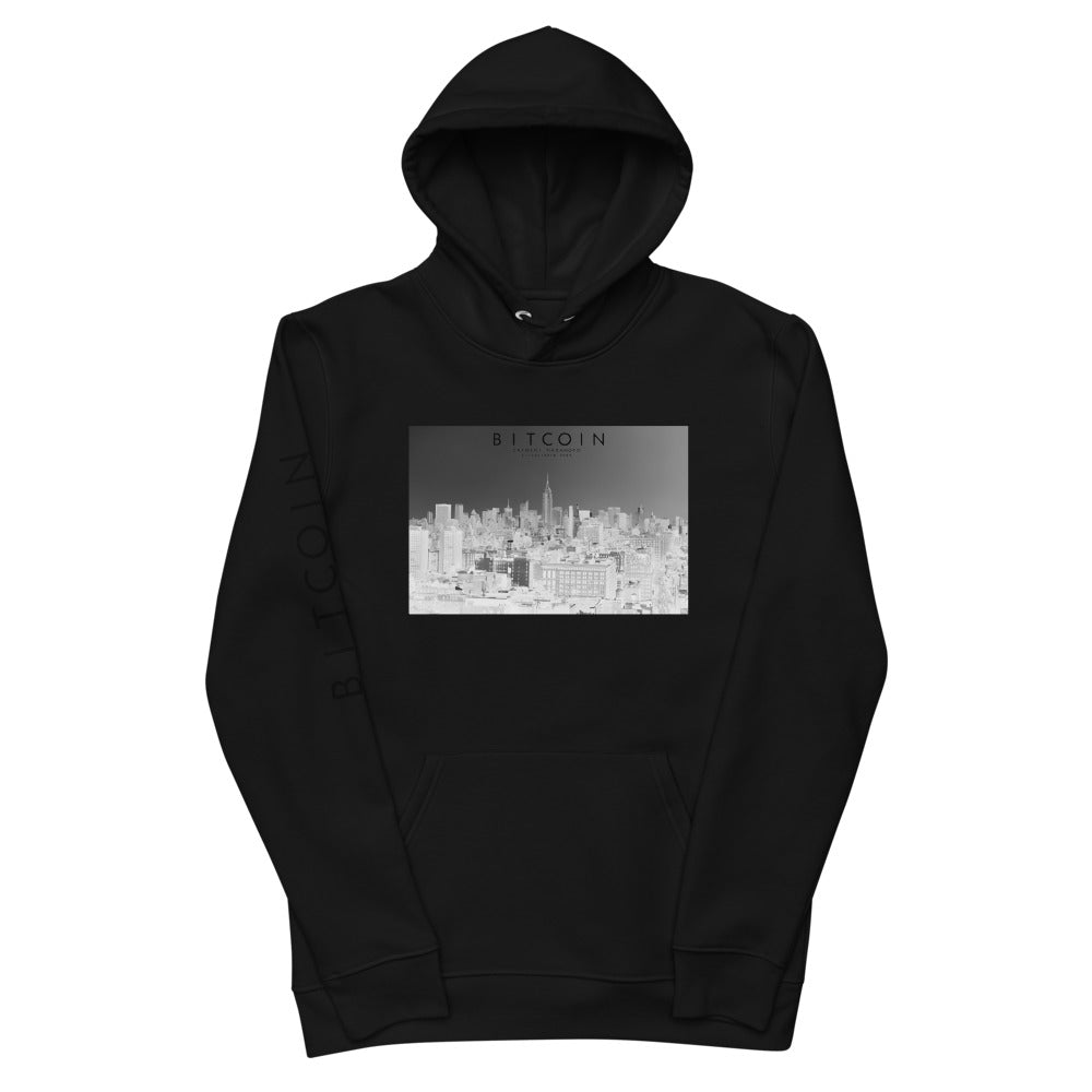 Bitcoin NY Skyline Premium Organic Hoodie